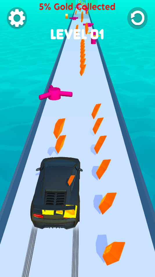 #4. Golden Car Run 3D (iOS) 由: Amjad Islam