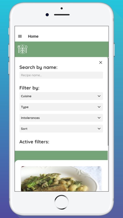 Vegan Recipe Healthy Food Screenshot