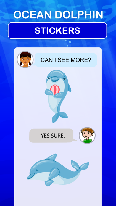 Ocean Dolphin Stickers Screenshot