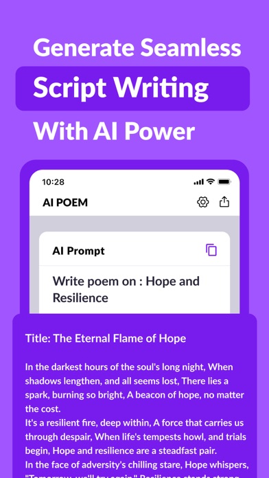 AI Poem Writing-Poem Generator Screenshot 3 - AppWisp.com AI Poem Writing-Poem Generator Screenshot 3 - AppWisp.com