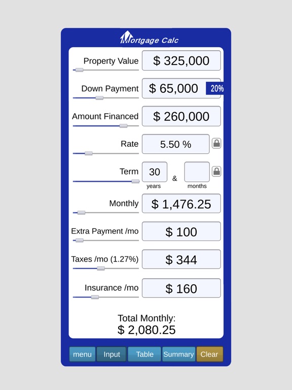 Mortgage Calc. iPad screenshot 5 - Finance app