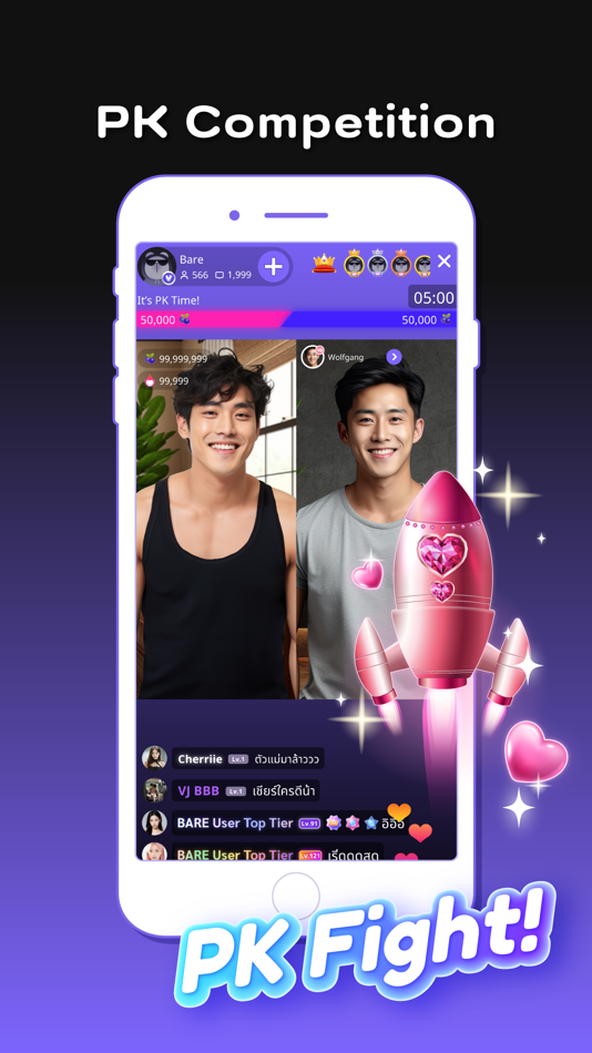 #7. Bare Live -Live Stream, Chat (iOS) 由: Donuts Bangkok Co., Ltd.