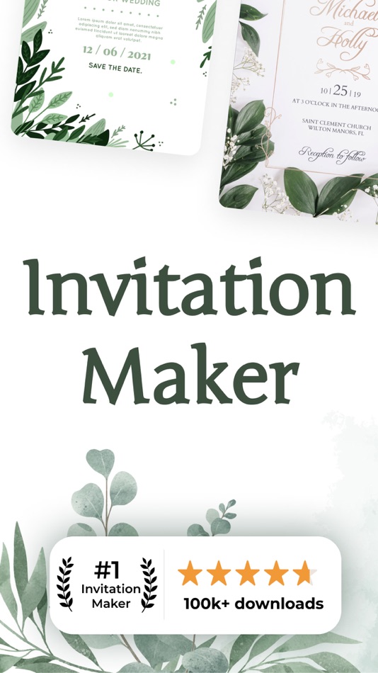 #1. Invitation Maker: Poster, Card (iOS) 由: SEDONA TECH LTD