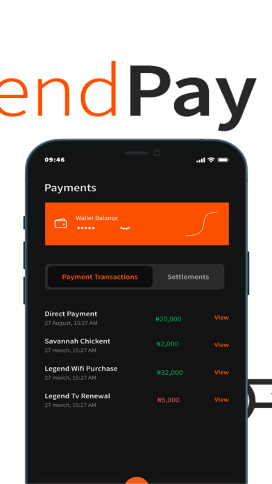 Legend Pay Merchant Screenshot