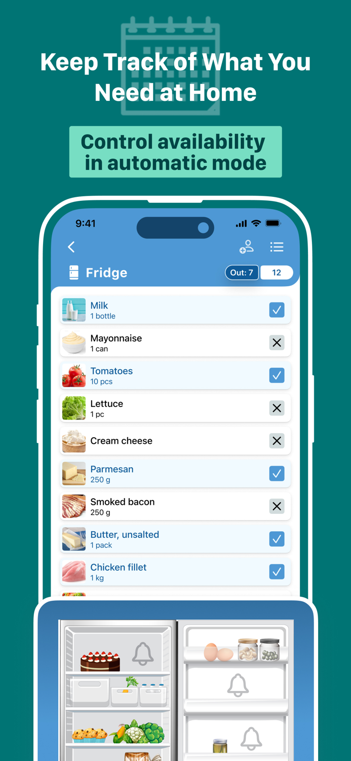 Grocery list. Shopping list