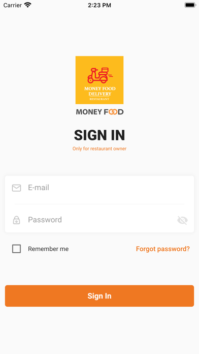 MoneyFood Restaurant Screenshot