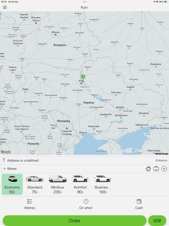 Beru taxi iPad screenshot 3 - Travel app