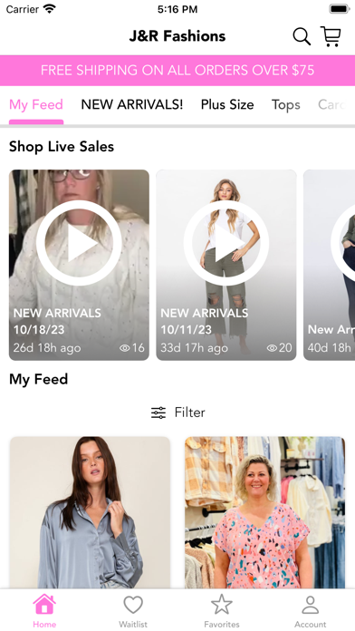 J&R Fashions Screenshot