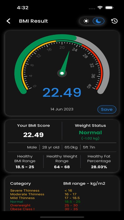 Mobile BMI Calculator