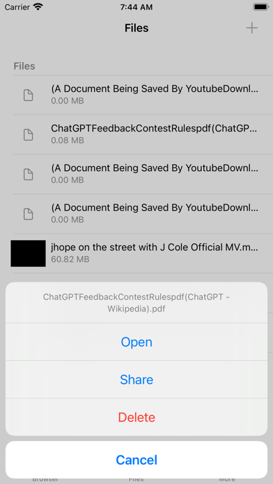 Files, Docs, Video Browser Screenshot