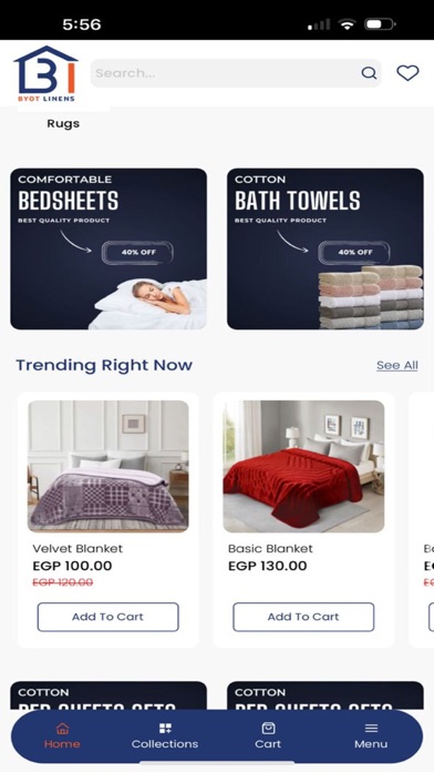 Byot Linens Screenshot