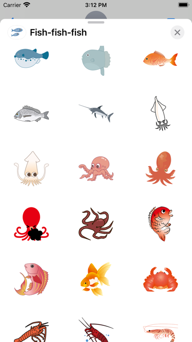 Fish fish fish sticker Screenshot