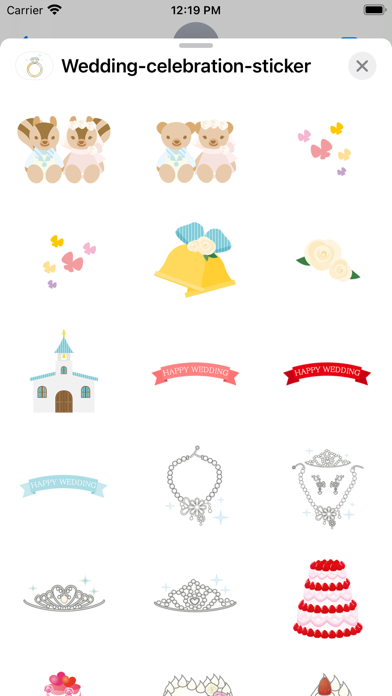 Wedding celebration sticker Screenshot