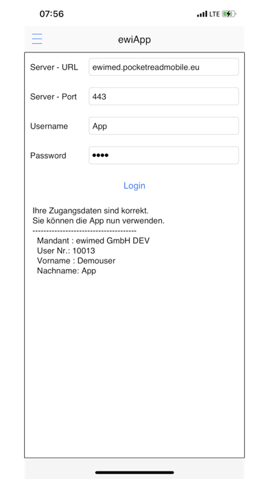 ewiApp Screenshot