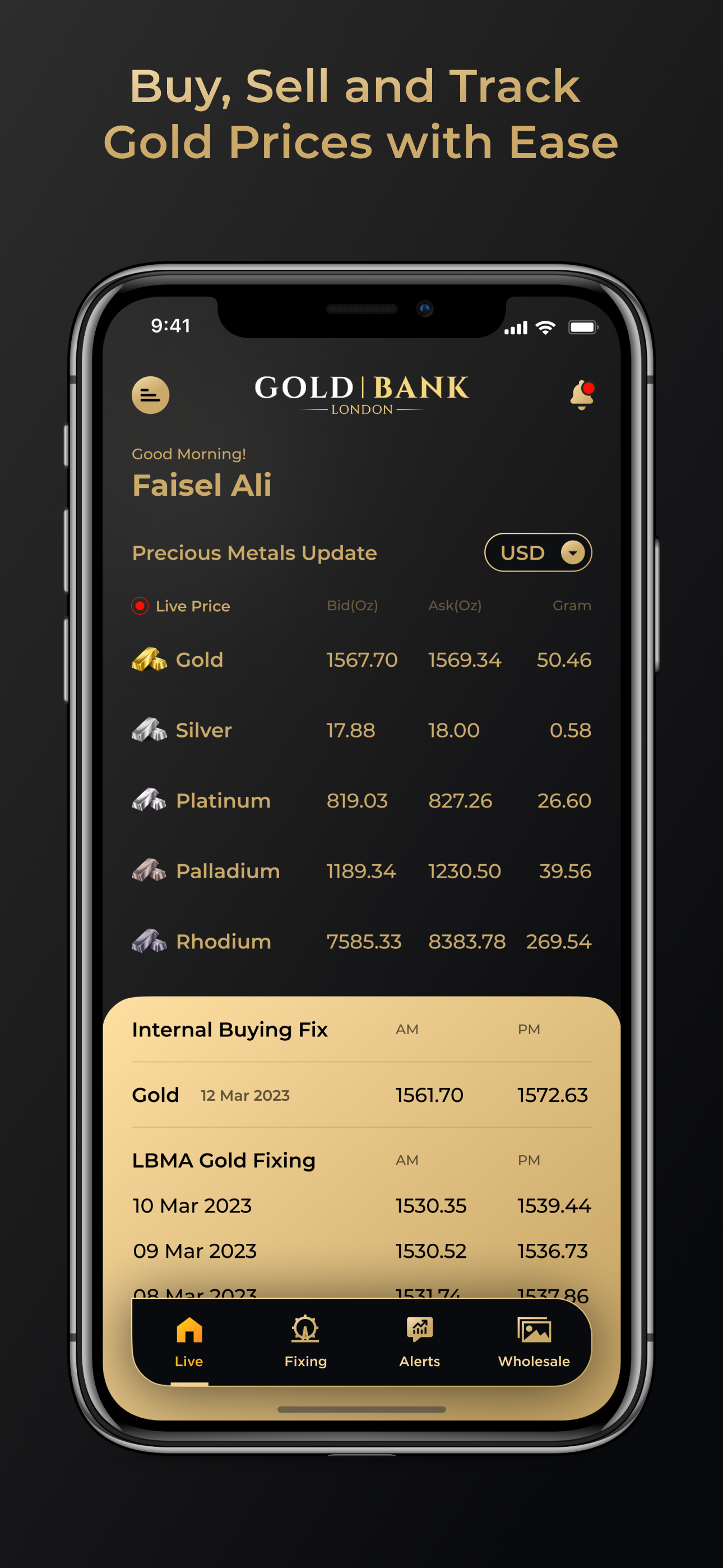 Gold Bank® Live Prices