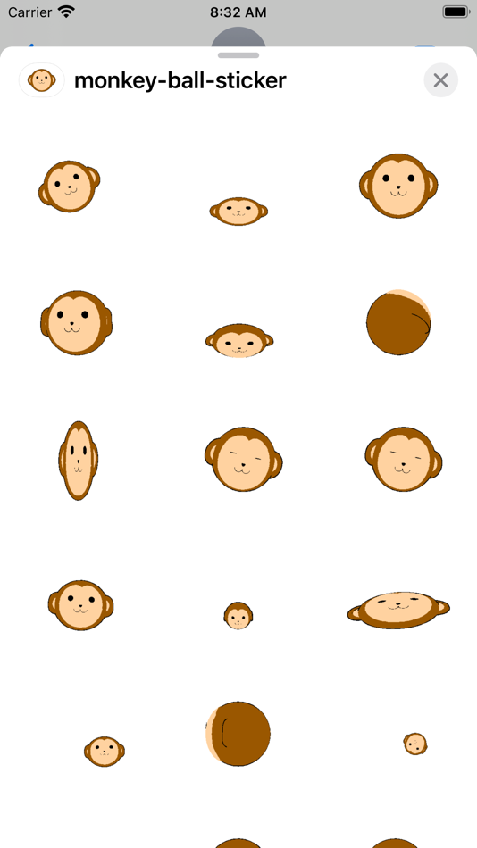 monkey ball sticker - 2.0 - (iOS)