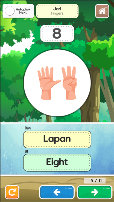 Belajar Nombor 123 Dwibahasa Screenshot