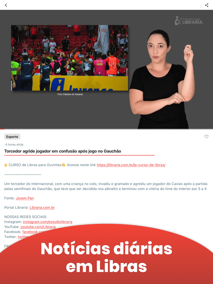Libraria News Notícias Libras