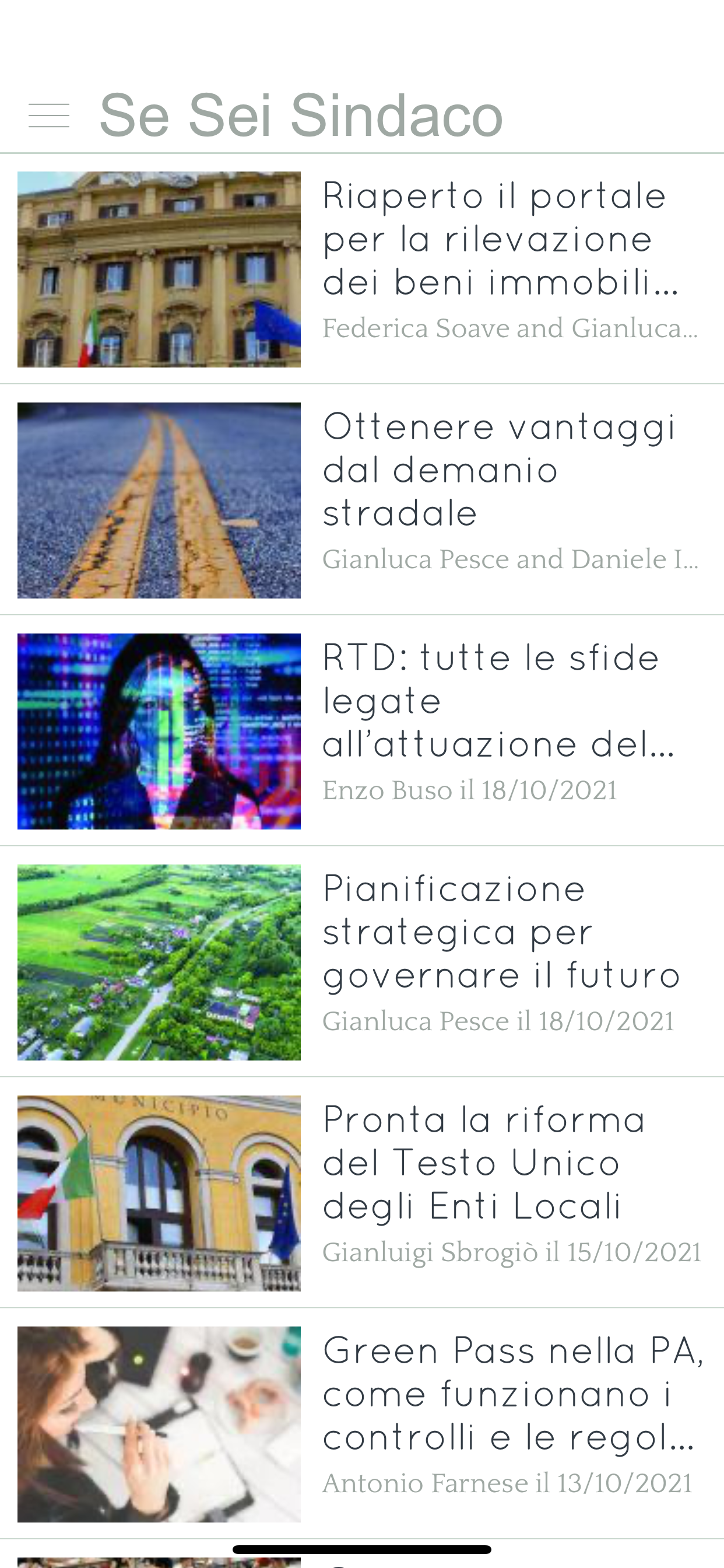 Se sei Sindaco