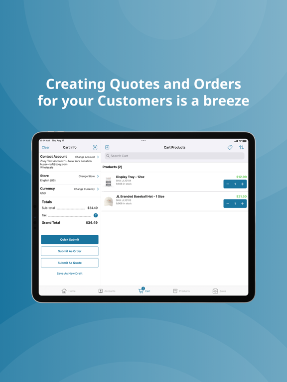Zoey B2B Sales Tools iPad screenshot 4 - Business app