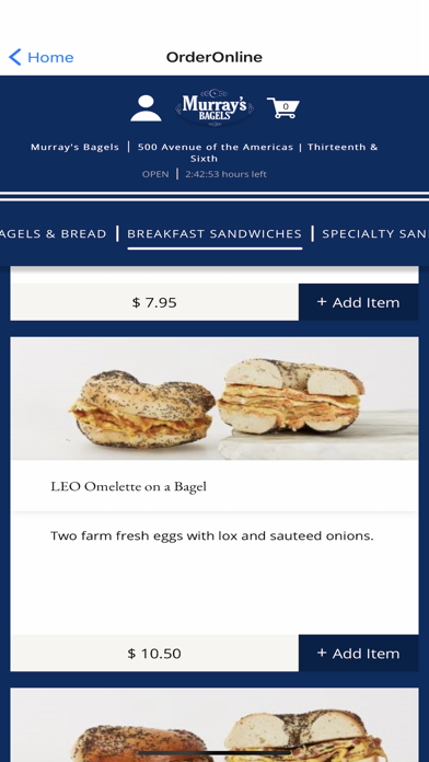 Murray's Bagels Screenshot