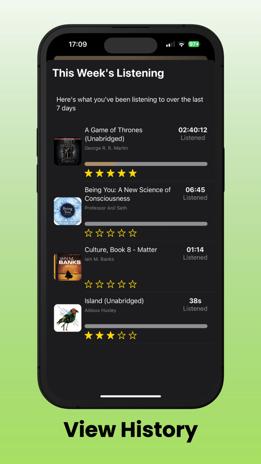 #9. Clearly - Audiobook Player (iOS) 由: Michael Saggerson