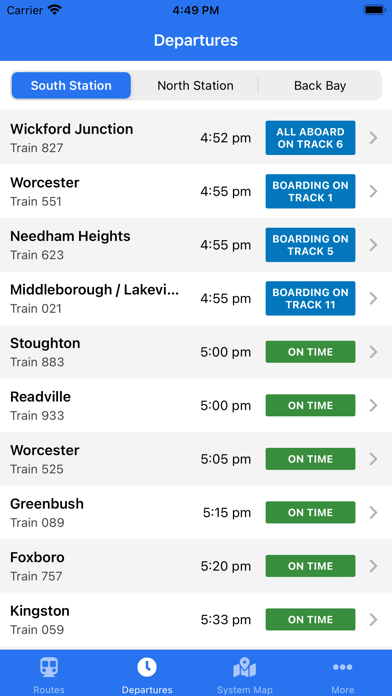 MBTA Commuter Rail Tracker screenshot 4