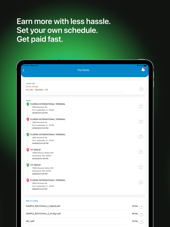 HaulerHub iPad screenshot 5 - Business app