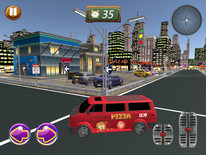 Pizza Delivery Boy City Drive