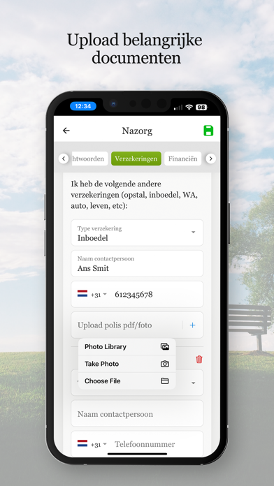 Fjaere - Uitvaartwensen Screenshot