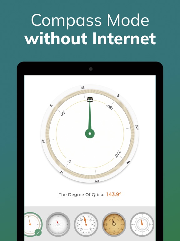 Screenshot #2 for Qibla Finder Compass 100%