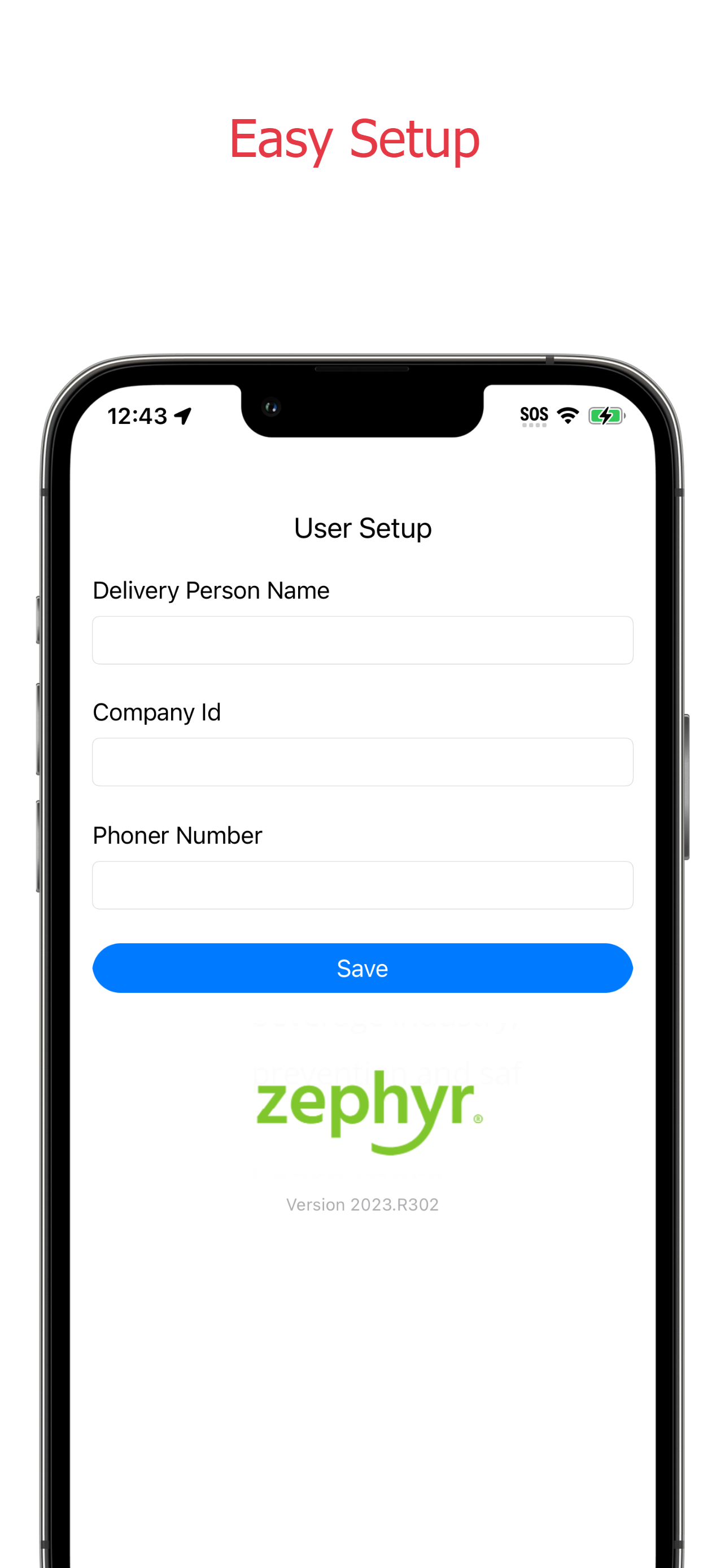 Zephyr Delivery App