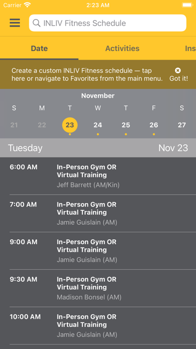 INLIV Fitness Screenshot