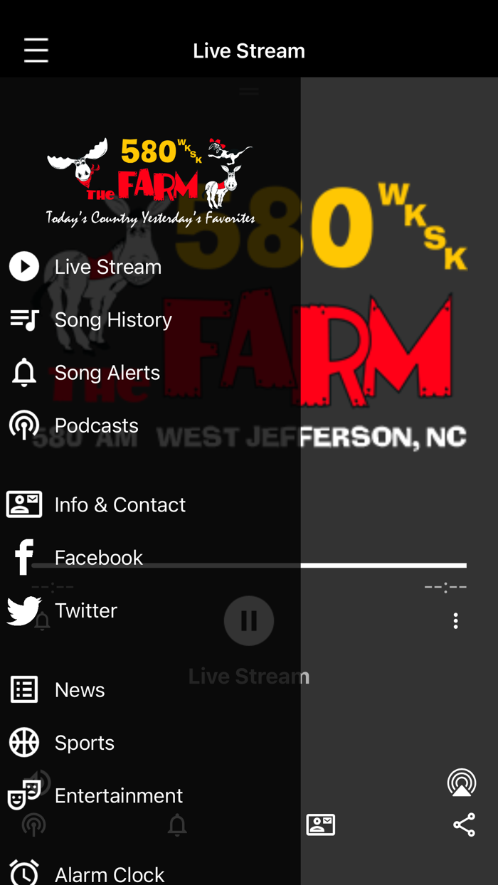 580 WKSK and 93.5 FM The Farm