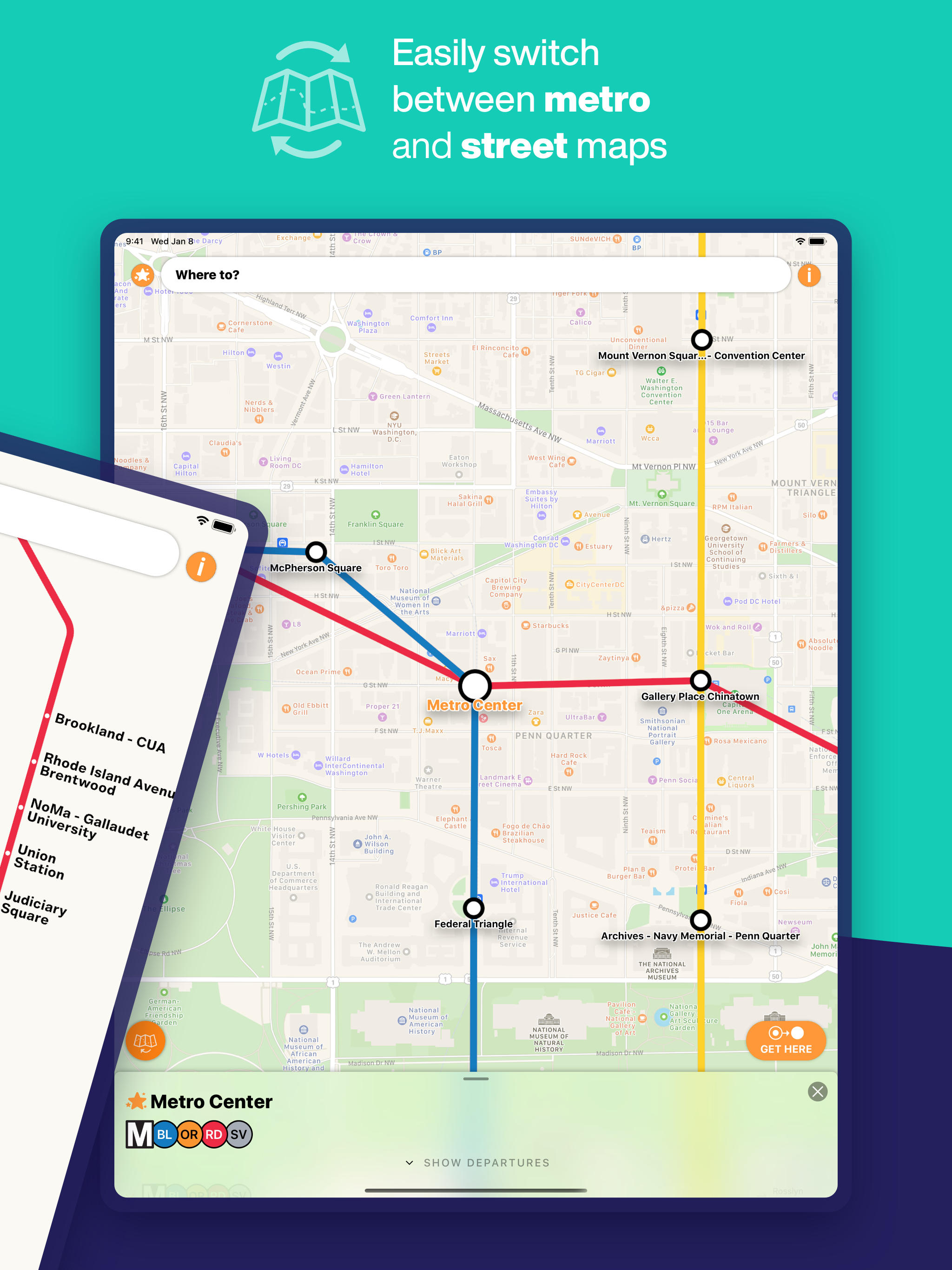 Washington DC Metro Route Map screenshot 7