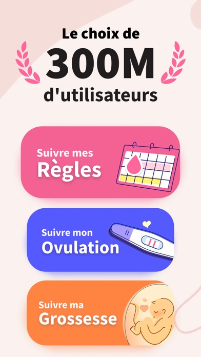 Screenshot #1 pour Suivi de règles et d'ovulation