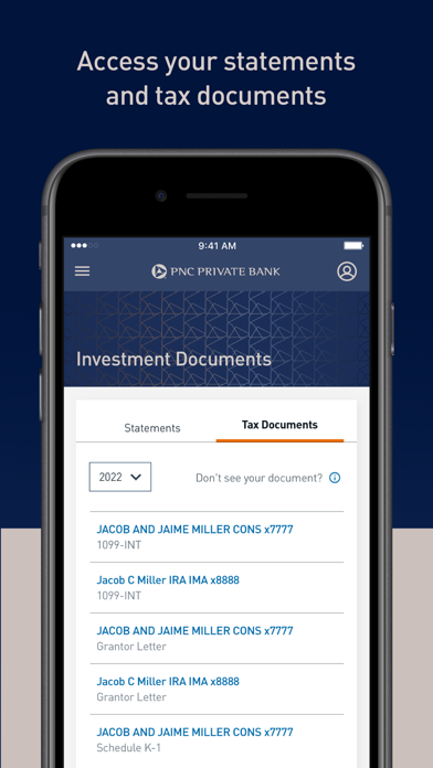PNC Private Bank Investments Screenshot