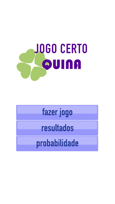Jogo Certo Quina Screenshot