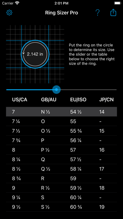 Ring Sizer Pro Screenshot