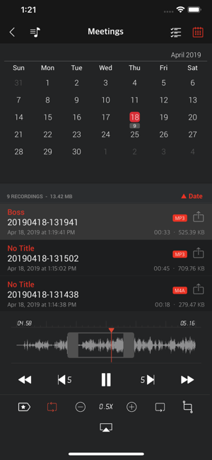 ‎AVR X PRO - Voice Recorder Screenshot