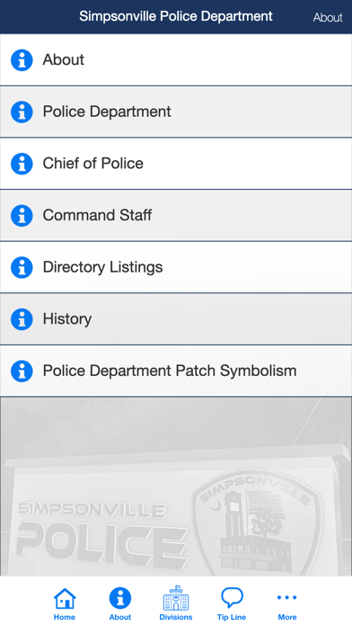Simpsonville Police Depatment Screenshot