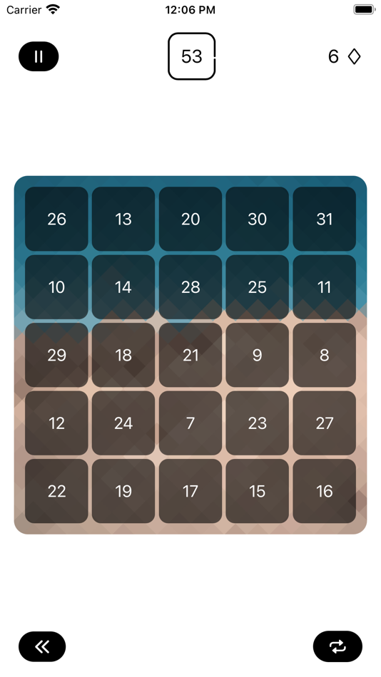 #1. 54 Seconds - Time Number Game (iOS) 由: Robin Guido Schmidt