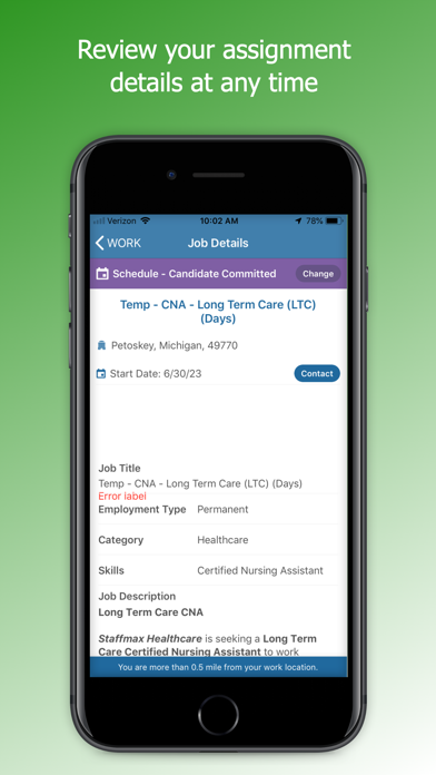 Staffmax Healthcare Screenshot