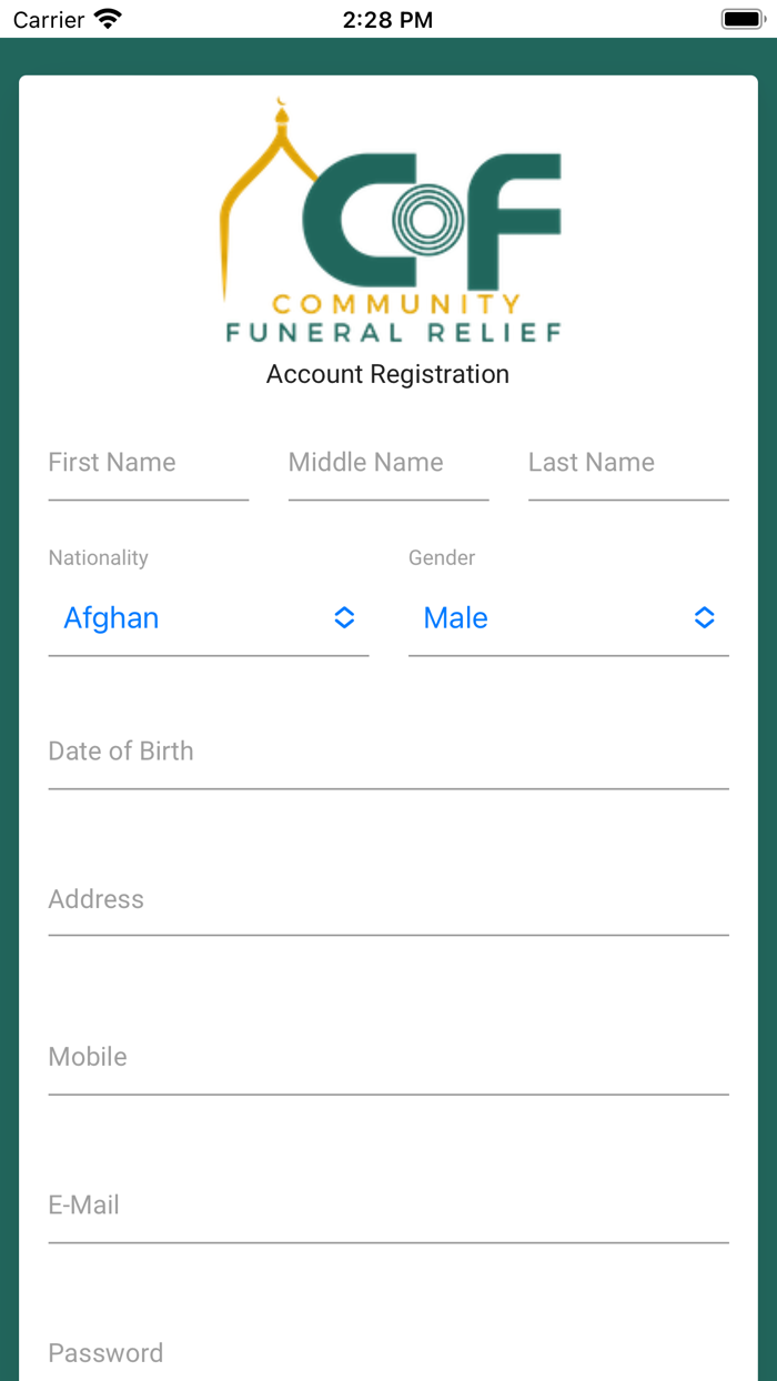 Community Funeral Relief CoF