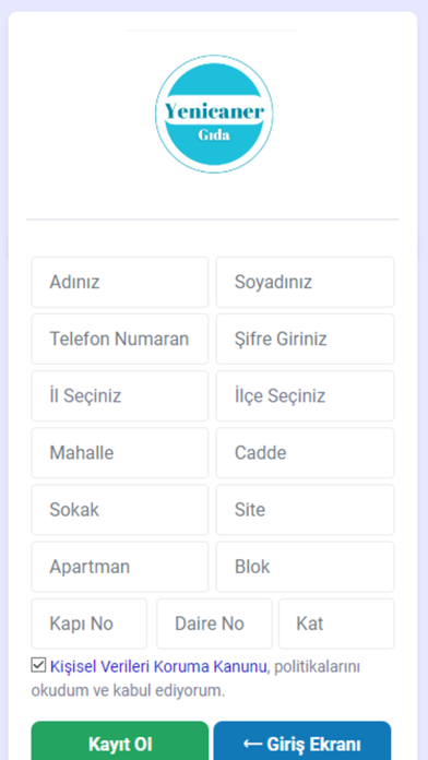 Yenicaner Gıda Screenshot