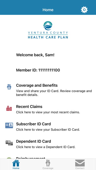 VC Health Care Plan Screenshot