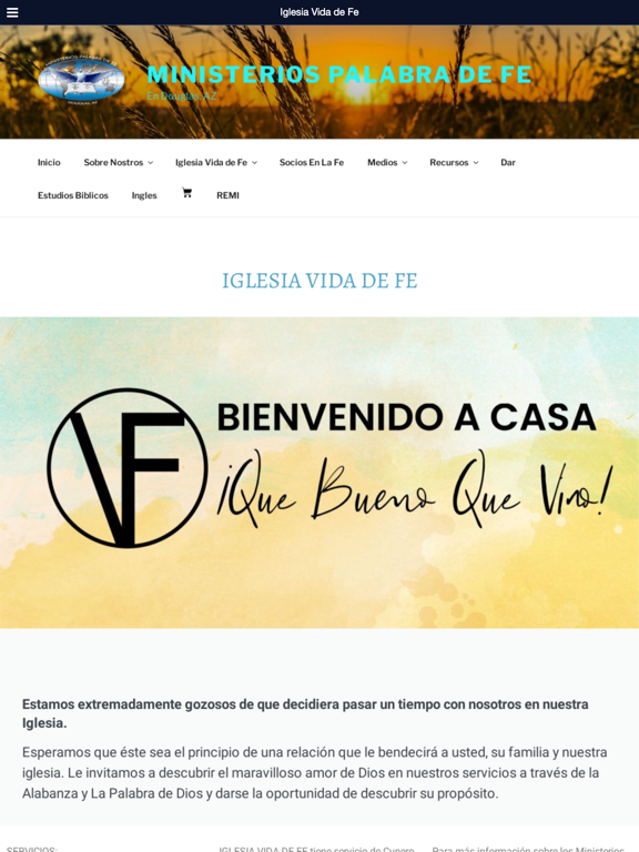 Ministerios Palabra de Fe iPad screenshot 5 - Social Networking app