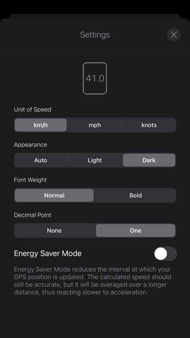 Speedometer Focus Screenshot