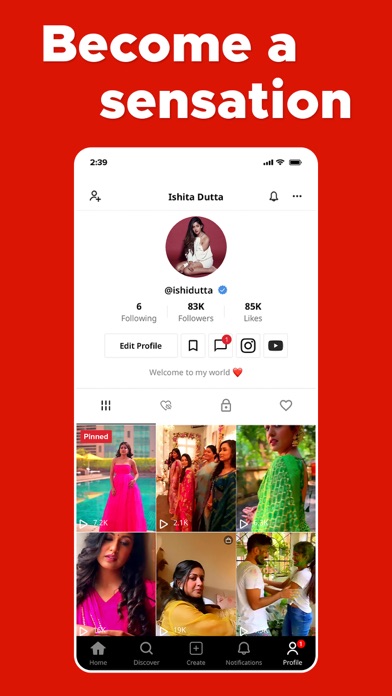 Hipi - Indian Short Video App Screenshot