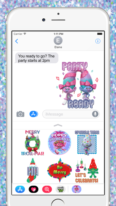 Trolls Holiday Stickers Screenshot